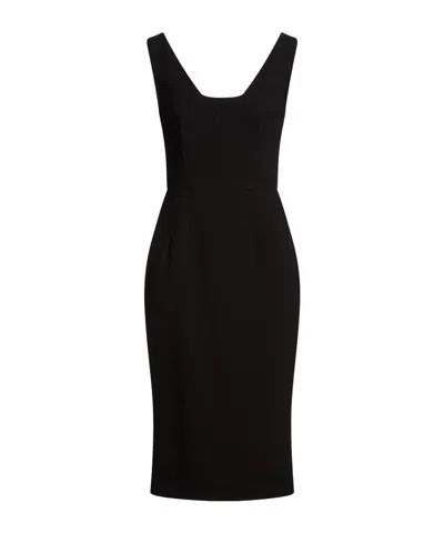 Dolce & Gabbana Bodycon Wool Dress In Black