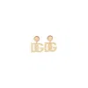 Dolce & Gabbana Bold Brass Earrings With Distinctive Double-letter Motif In Gold