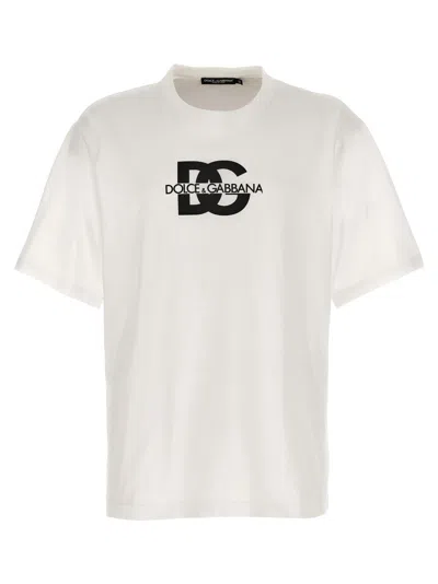 Dolce & Gabbana Bold Logo Print Crewneck T-shirt In White