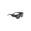 Dolce & Gabbana Bold Rectangular Frame Sunglasses With Acetate Construction In Black
