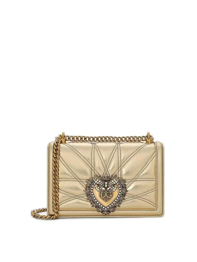 DOLCE & GABBANA BOLSA BANDOLERA - DORADO