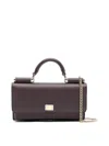 Dolce & Gabbana Structured Phone Bag With Textured Finish In Purple