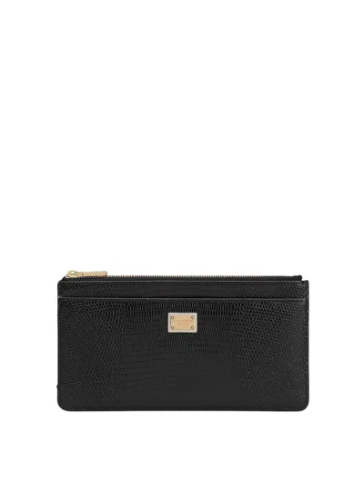 Dolce & Gabbana Card Holder With Logo Plaque In Black