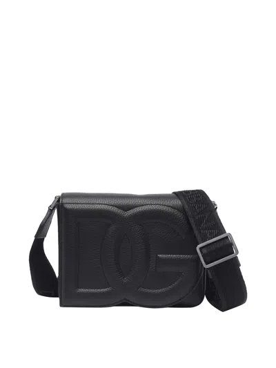 Dolce & Gabbana Dg Logo Handbag In Black