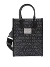 Dolce & Gabbana Logo-print Cotton-blend Tote Bag In Blue