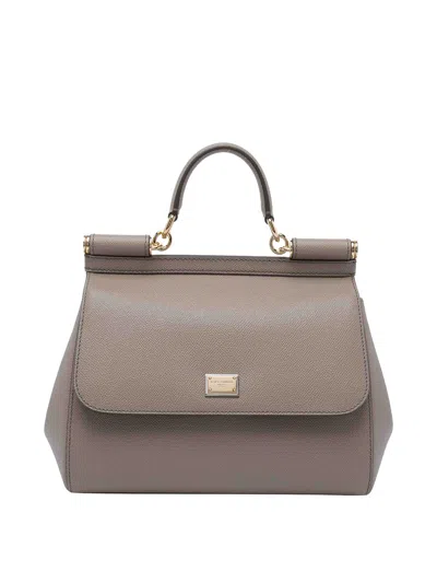 Dolce & Gabbana Big Sicily Handbag In Gray