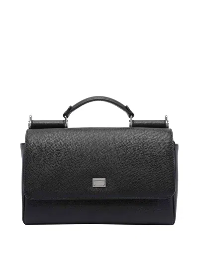 Dolce & Gabbana Sicily Handbag In Black