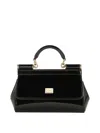 Dolce & Gabbana Small Sicily Polished Shoulder Bag In Black