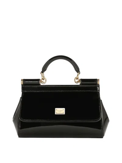 Dolce & Gabbana Leather Tote Bag In Black