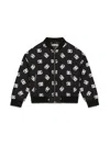 Dolce & Gabbana Printed Bomber Jacket In Black