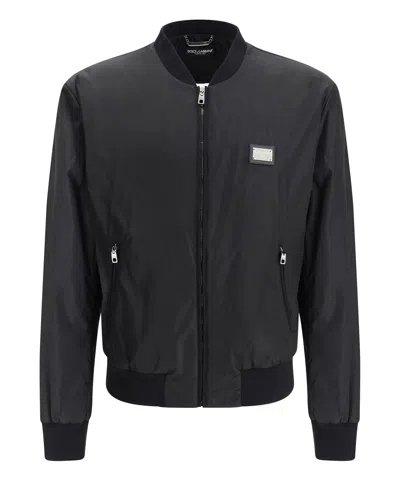 Dolce & Gabbana Bomber Jacket In Black