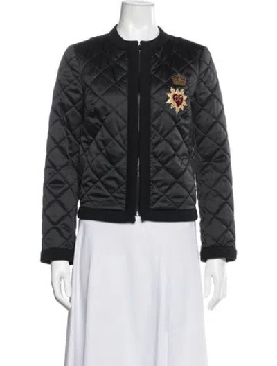 Pre-owned Dolce & Gabbana Bomber Jacket In Black