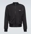 Dolce & Gabbana Dolce&gabbana's Silver-plaque Completes The Design Of This Bomber Jacket For An Auth In Black