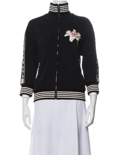 Pre-owned Dolce & Gabbana Bomber Jacket In Black/white