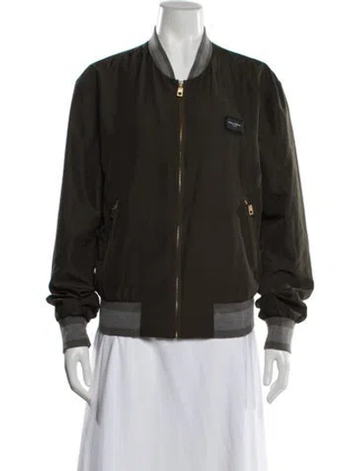 Pre-owned Dolce & Gabbana Bomber Jacket In Green