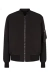 Dolce & Gabbana Bomber Jacket In Technical Fabric In Black