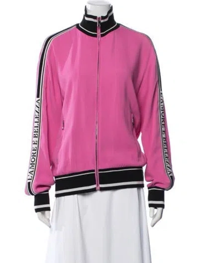 Pre-owned Dolce & Gabbana Bomber Jacket In Pink