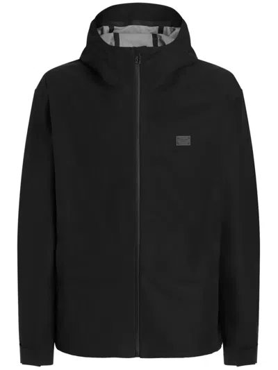 Dolce & Gabbana Bomber Jacket With Logo Plaque In Black