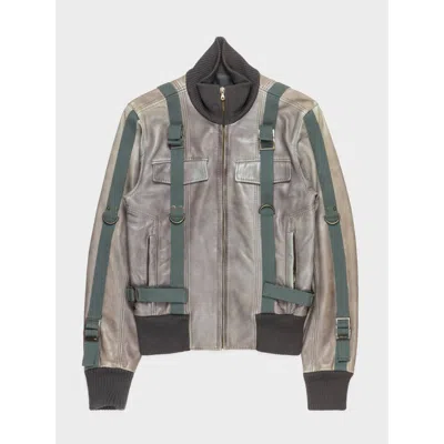 Pre-owned Dolce & Gabbana Bondage Flight Jacket In Brown