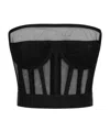 Dolce & Gabbana Tulle Bustier Top With Boning In Black