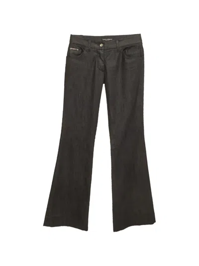 Pre-owned Dolce & Gabbana Boot-cut Jeans In Black