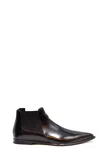 Dolce & Gabbana Side Panel Pointed Toe Ankle Boot In Black