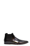 Dolce & Gabbana Side Panel Pointed Toe Ankle Boot In Black