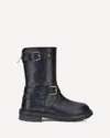 Dolce & Gabbana Horseride Leather Boots In Black