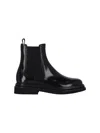 Dolce & Gabbana Calf Leather Chealse Boots In Black
