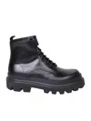 Dolce & Gabbana Lace-up Leather Boots In Black