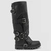 Dolce & Gabbana Black Ankle Boots With Adjustable Buckle Straps And Logo Plaque On The Back In Leather Woman In Black
