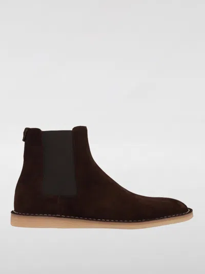 Dolce & Gabbana Brown Suede Ankle Boots In Braun