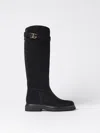Dolce & Gabbana Dolce  Gabbana Logo Plaque Round Toe Boots In Black