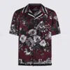 Dolce & Gabbana Bouquet Fiori Short Sleeve Notched Collar Shirt In Red