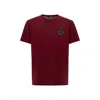 Dolce & Gabbana Bordeaux Red Cotton Crest Logo Patch T-shirt In Red