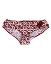 Dolce & Gabbana Bordeaux Dg Logo Slip Bottom Brief Underwear In Brown