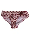 Dolce & Gabbana Bordeaux Dg Logo Slip Bottom Brief Underwear In Red