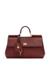 Dolce & Gabbana Bordeaux Handbag With Key And Padlock Detail And Adjustable And Removable Shoulder Strap In Burgundy