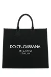 Dolce & Gabbana Large Nylon Shopper With Rubberized Logo In 8b956