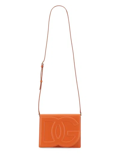 Dolce & Gabbana Borsa A Tracolla Con Logo Dg In Orange