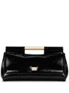 Dolce & Gabbana Patent-leather Clutch Bag In Nero