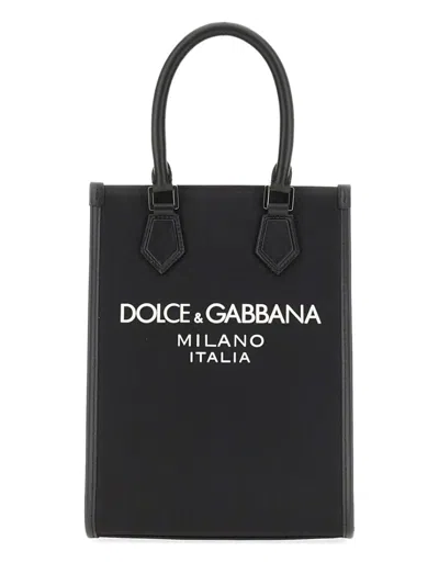Dolce & Gabbana Borsa Small Con Logo In Black