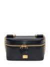 Dolce & Gabbana Sicily Calfskin Vanity Crossbody Bag In Black