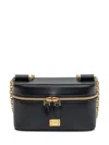Dolce & Gabbana Sicily Calfskin Vanity Crossbody Bag In Black