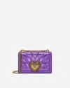 Dolce & Gabbana Purple Devotion Medium Shoulder Bag In Purple