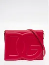 DOLCE & GABBANA DG LOGO BAG RED CROSSBODY BAG IN LEATHER WOMAN