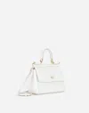 Dolce & Gabbana Medium Sicily Dauphine Leather Bag In White