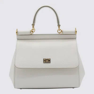 DOLCE & GABBANA DOLCE & GABBANA WHITE LEATHER SICILY SMALL BAG