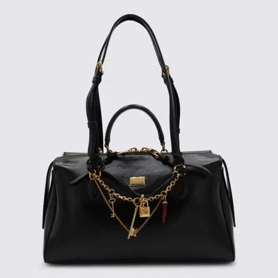 Dolce & Gabbana Black Calf Leather Bos Taurus Shoulder Bag