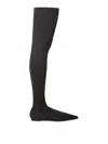 Dolce & Gabbana Pointed Toe Stretch Fabric Over-the-knee Boots In Black